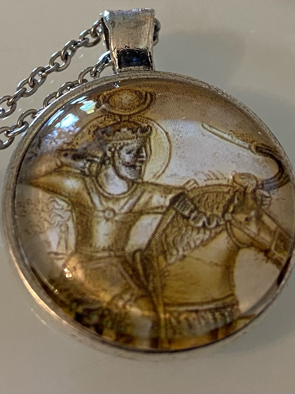 Sasanian King Shapur II Royal Hunt Pendant • Ancient Persian Art Necklace •